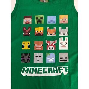 MINECRAFT Graphic Tank NWT Green Youth M